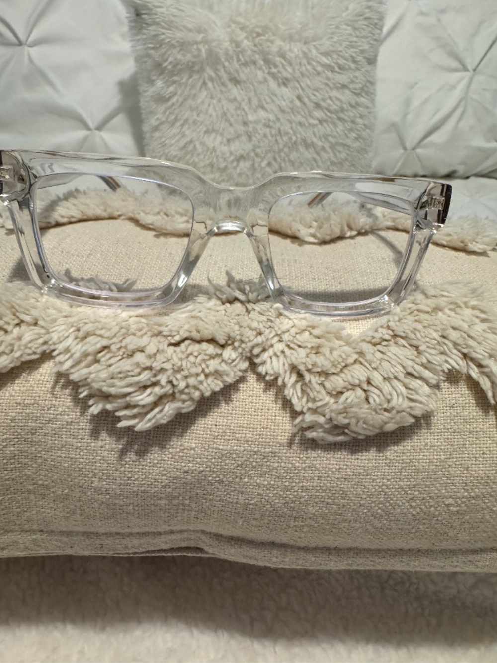 Peepers Spotlight Clear Chunky Square Blue Light Reading Glasses +1.50